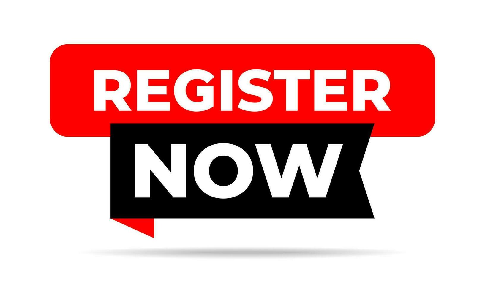 register-now-speech-bubble-and-ribbon-modern-design-template-for-icon-sign-logo-web-label-button-banner-registration-join-illustration-free-vector